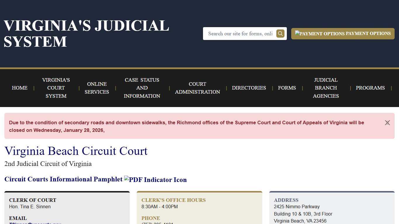 Virginia Beach Circuit Court Virginia Court System